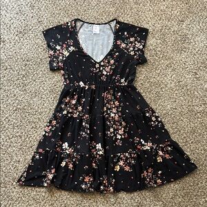 No Boundaries Black and Pink Ruffled Midi Sundress